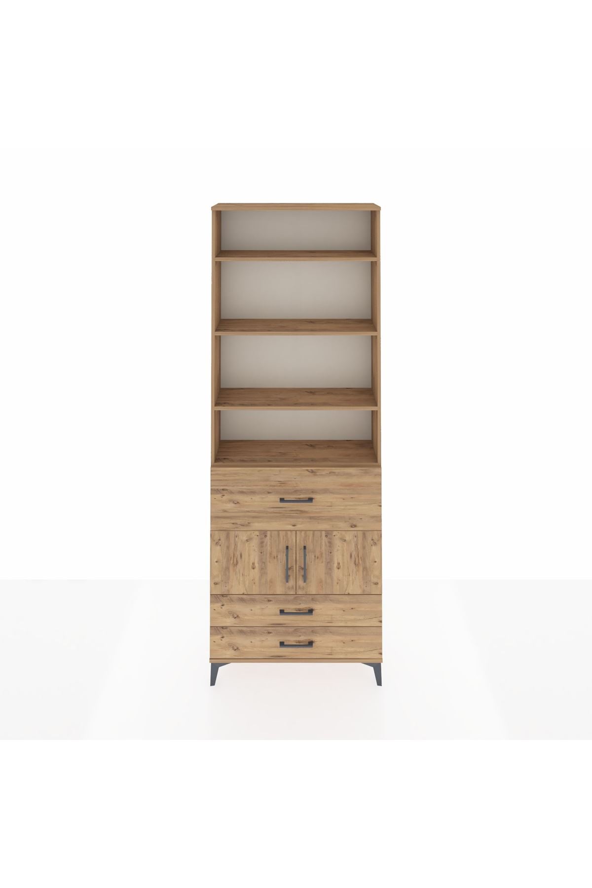 Arges Dolap 5 Raflı 3 Çekmeceli 2 Kapaklı 88x30x243 - S33M090V9A