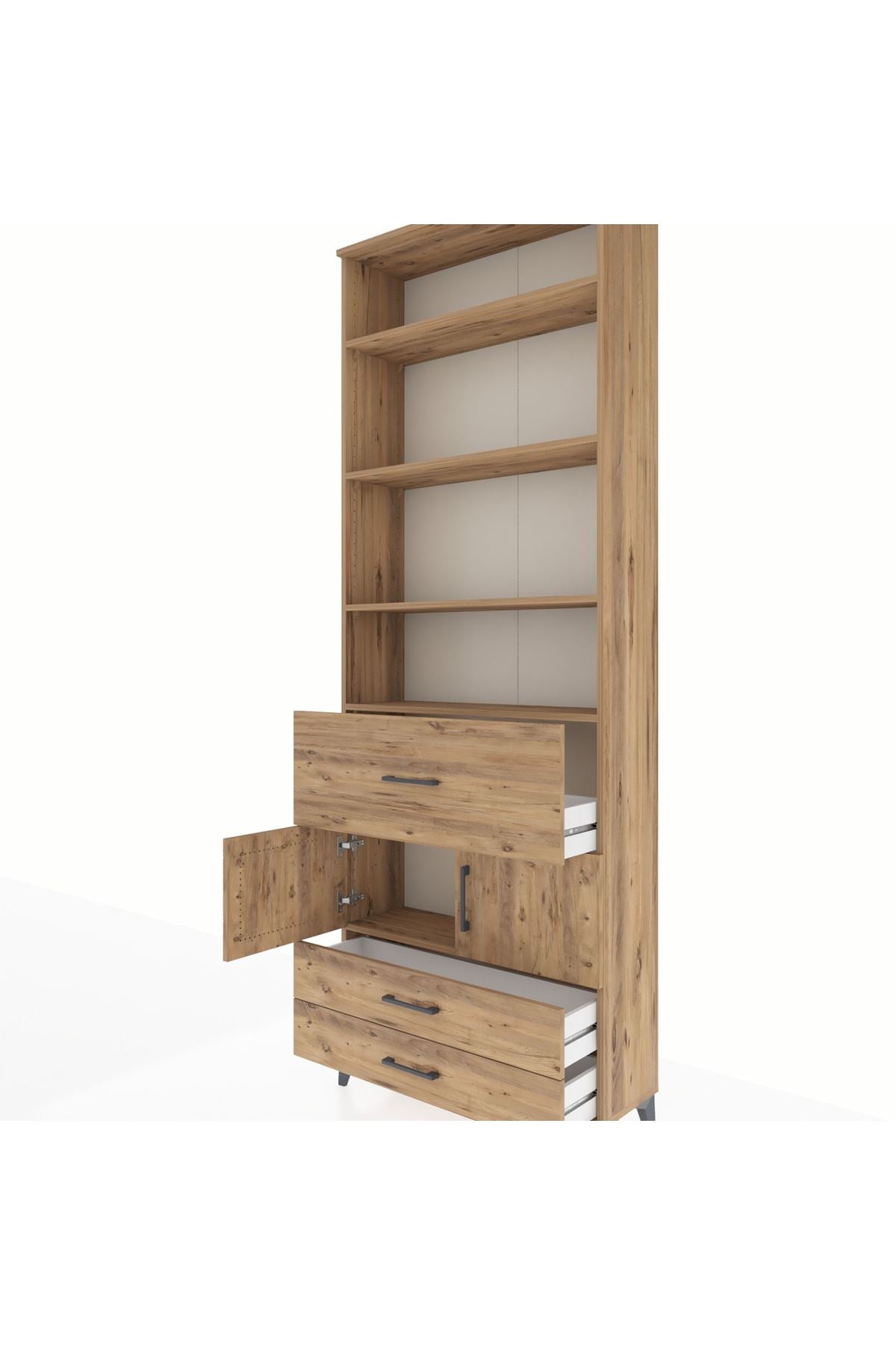 Arges Dolap 5 Raflı 3 Çekmeceli 2 Kapaklı 88x30x243 - S33M090V9A