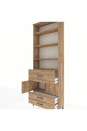 Arges Dolap 5 Raflı 3 Çekmeceli 2 Kapaklı 88x30x243 - S33M090V9A