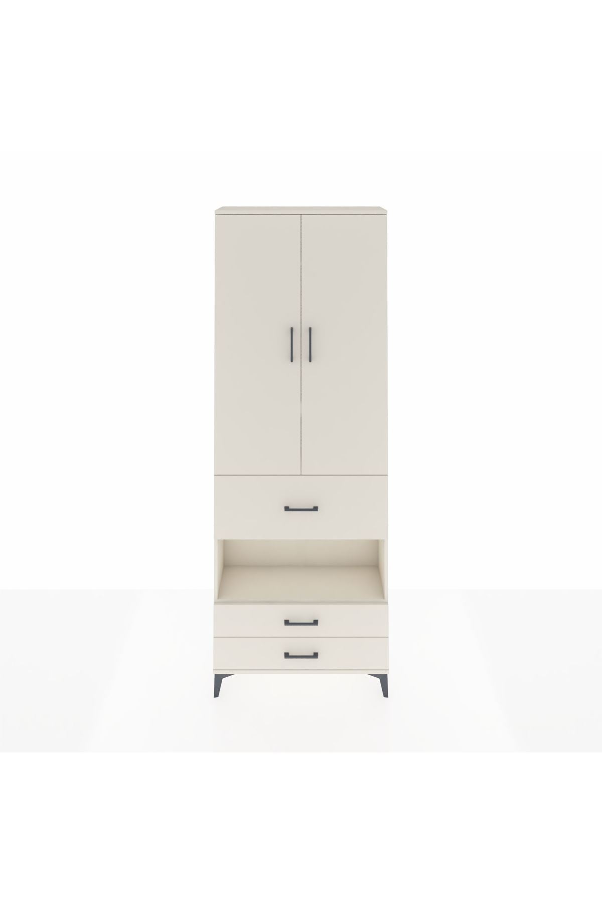 Arges Dolap 5 Raflı 3 Çekmeceli 2 Kapaklı 88x30x243 - S33M091V1A