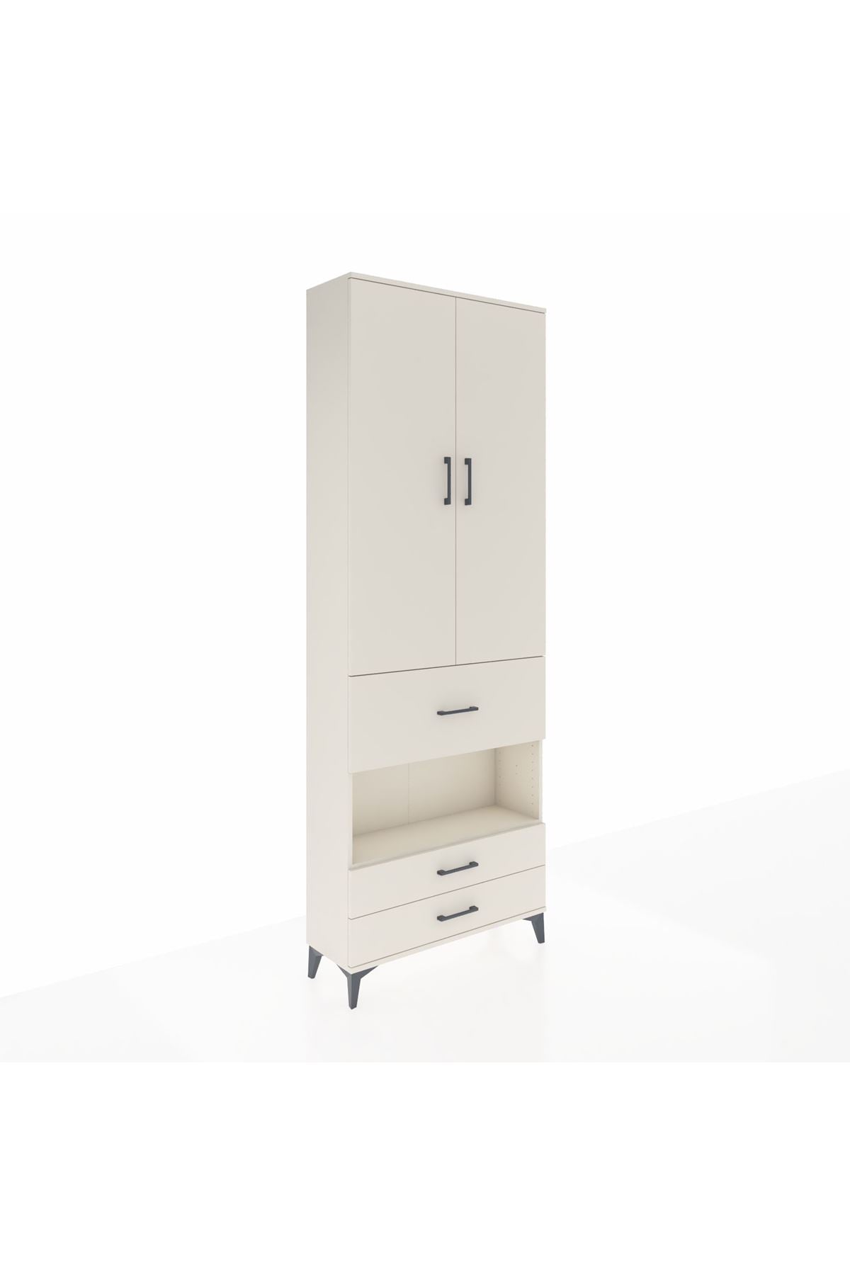 Arges Dolap 5 Raflı 3 Çekmeceli 2 Kapaklı 88x30x243 - S33M091V1A