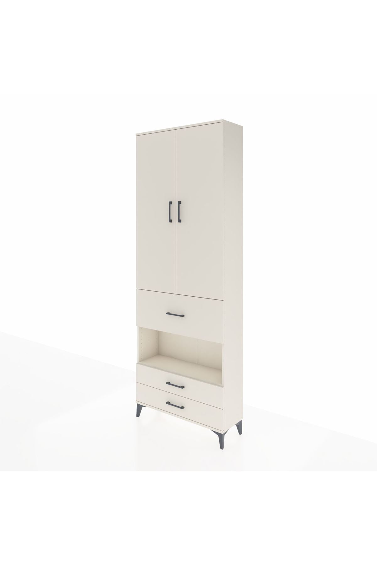 Arges Dolap 5 Raflı 3 Çekmeceli 2 Kapaklı 88x30x243 - S33M091V1A