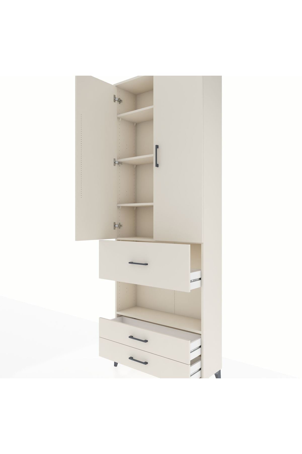 Arges Dolap 5 Raflı 3 Çekmeceli 2 Kapaklı 88x30x243 - S33M091V1A
