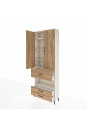 Arges Dolap 5 Raflı 3 Çekmeceli 2 Kapaklı 88x30x243 - S33M091V3A