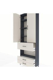 Arges Dolap 5 Raflı 3 Çekmeceli 2 Kapaklı 88x30x243 - S33M091V4A