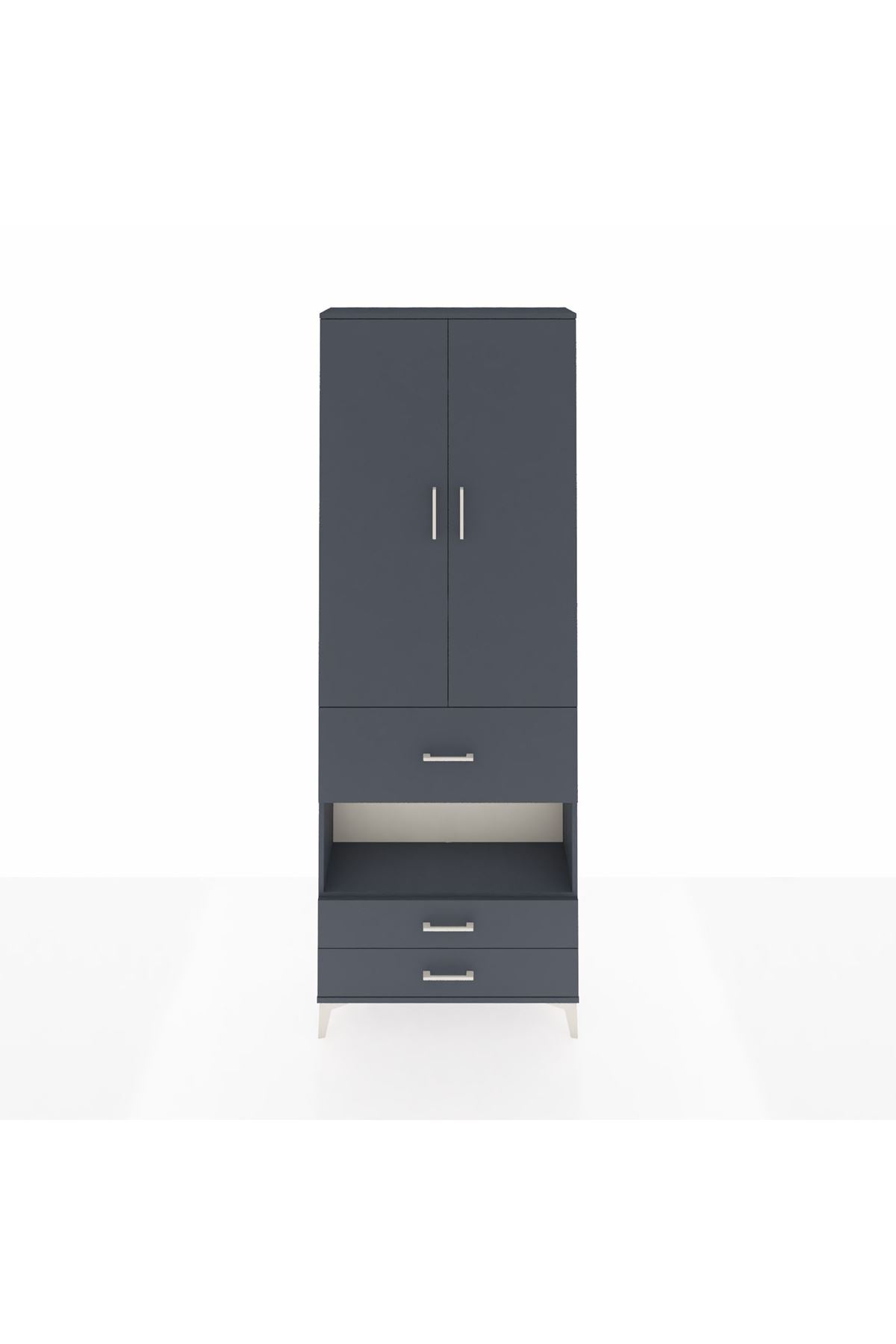 Arges Dolap 5 Raflı 3 Çekmeceli 2 Kapaklı 88x30x243 - S33M091V5A