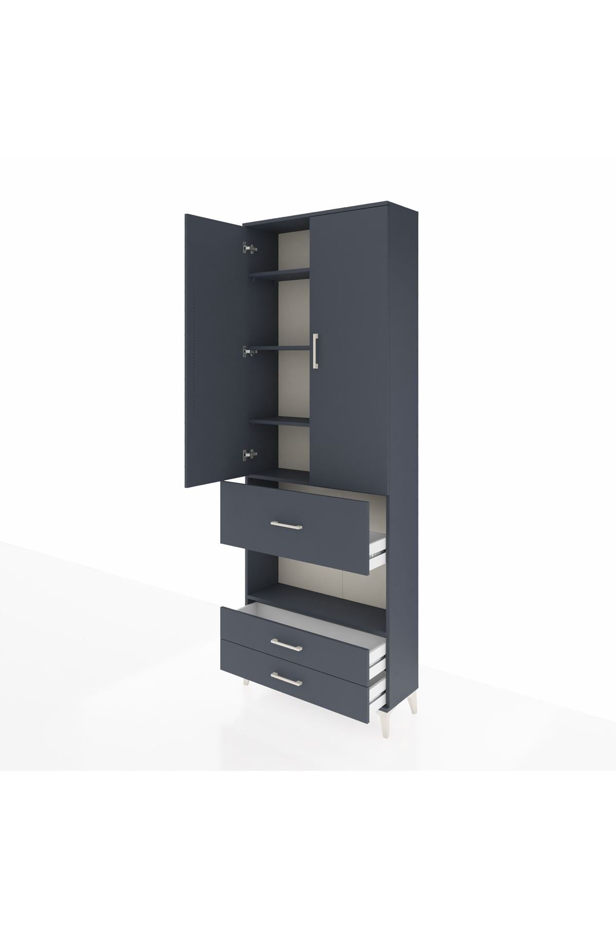 Arges Dolap 5 Raflı 3 Çekmeceli 2 Kapaklı 88x30x243 - S33M091V5A