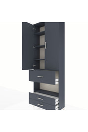 Arges Dolap 5 Raflı 3 Çekmeceli 2 Kapaklı 88x30x243 - S33M091V5A