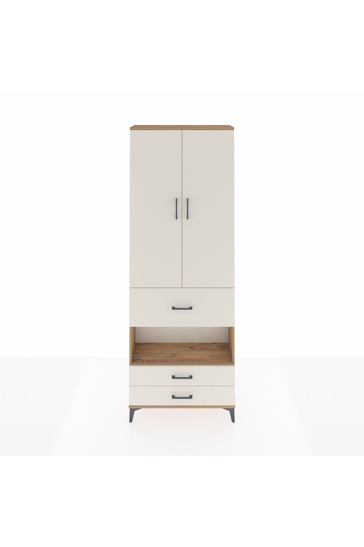 Arges Dolap 5 Raflı 3 Çekmeceli 2 Kapaklı 88x30x243 - S33M091V7A