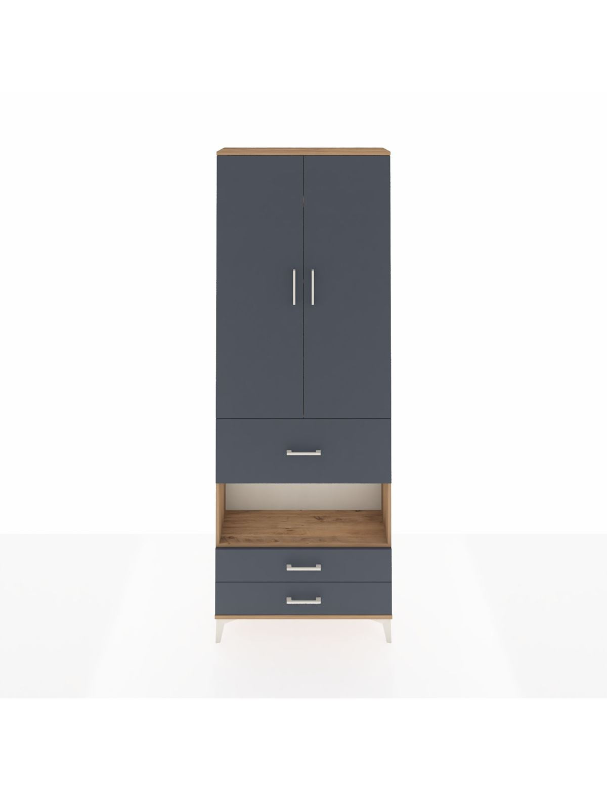 Arges Dolap 5 Raflı 3 Çekmeceli 2 Kapaklı 88x30x243 - S33M091V8A