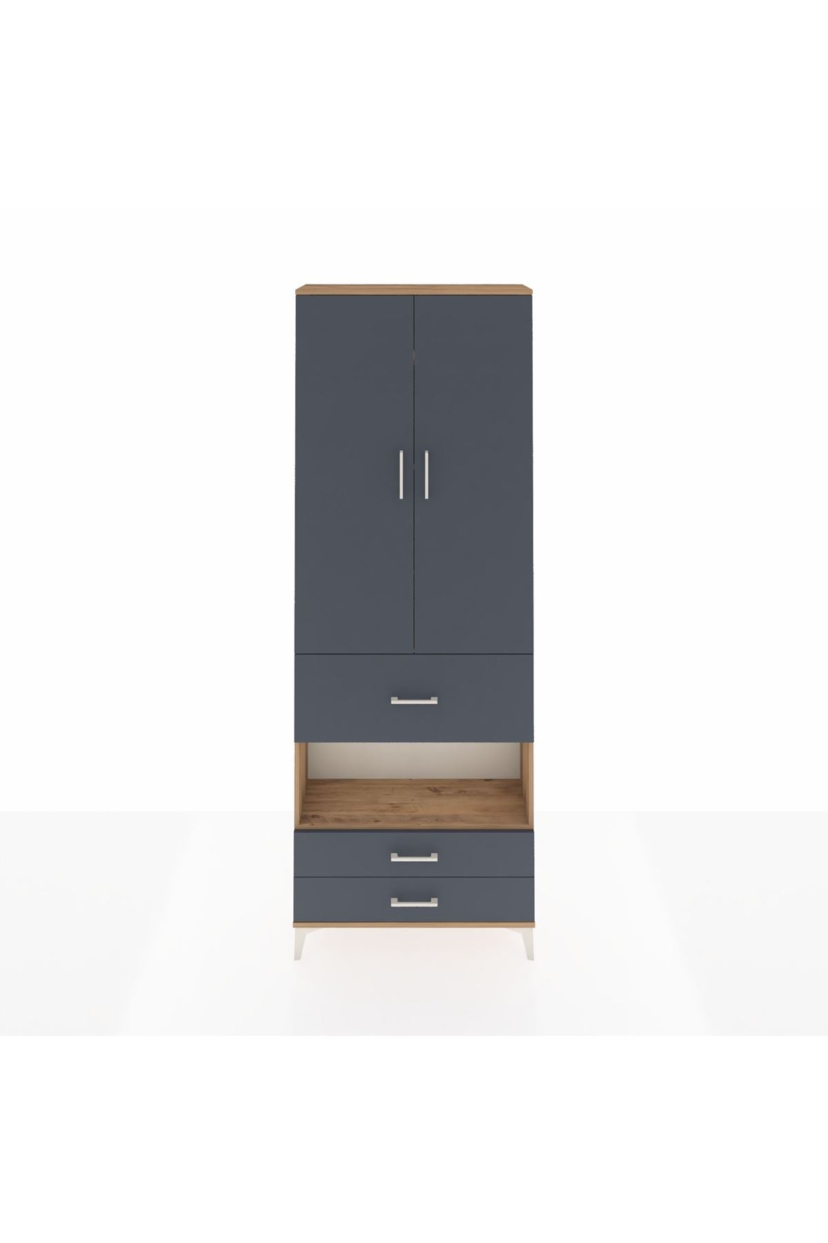 Arges Dolap 5 Raflı 3 Çekmeceli 2 Kapaklı 88x30x243 - S33M091V8A
