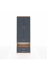 Arges Dolap 5 Raflı 3 Çekmeceli 2 Kapaklı 88x30x243