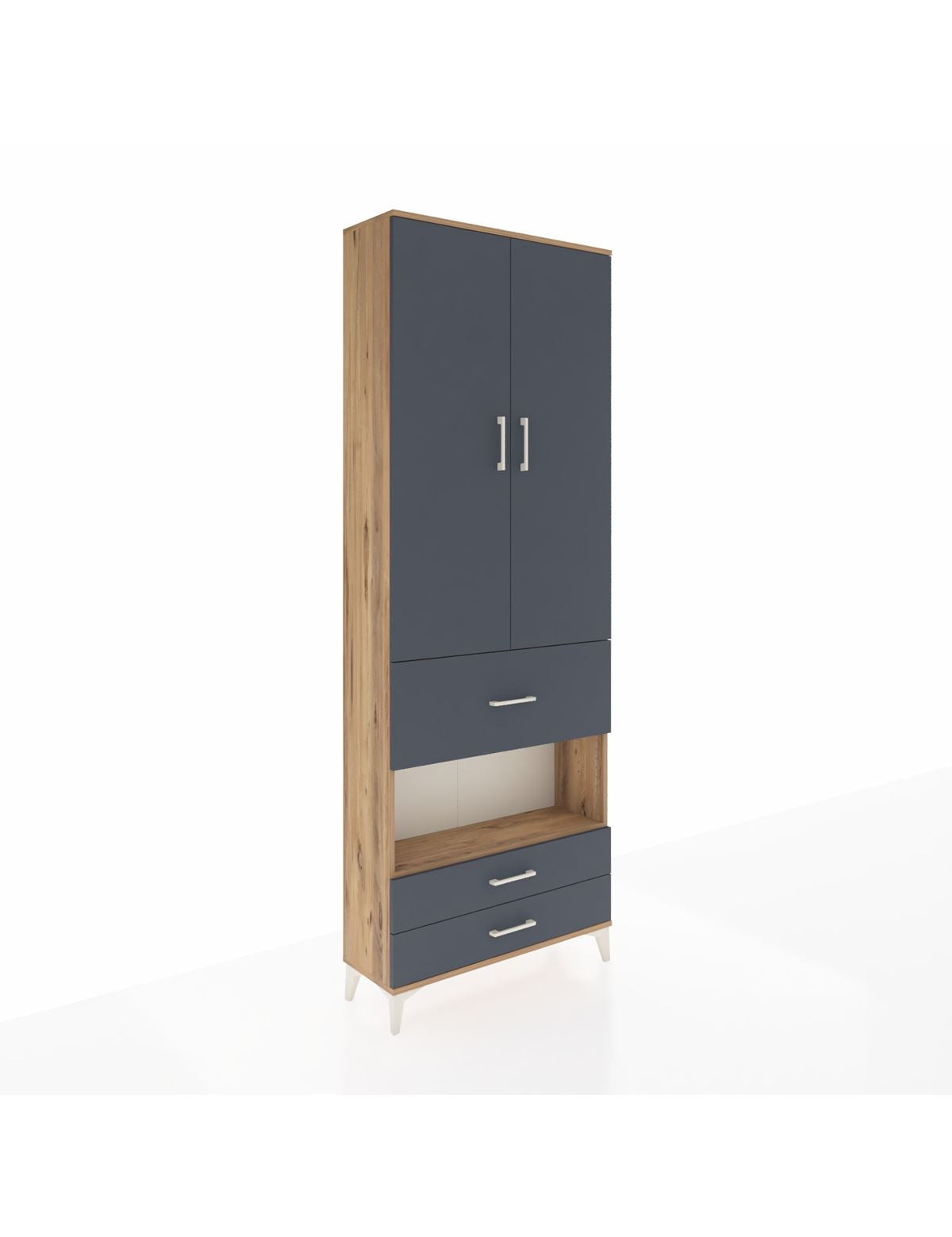 Arges Dolap 5 Raflı 3 Çekmeceli 2 Kapaklı 88x30x243 - S33M091V8A