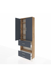 Arges Dolap 5 Raflı 3 Çekmeceli 2 Kapaklı 88x30x243 - S33M091V8A