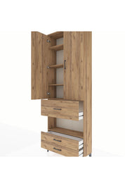 Arges Dolap 5 Raflı 3 Çekmeceli 2 Kapaklı 88x30x243 - S33M091V9A