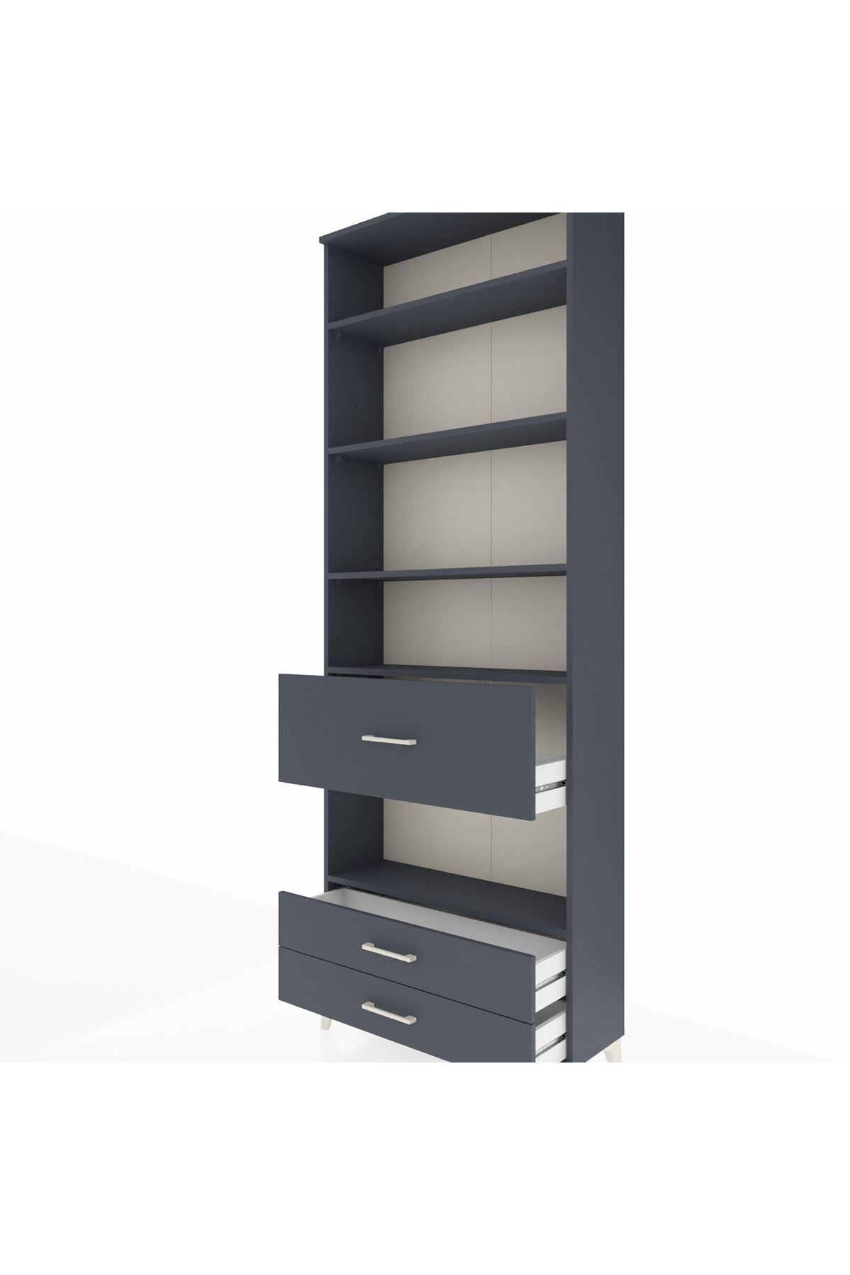 Arges Dolap 5 Raflı 3 Çekmeceli 88x30x243 - S33M092V5A