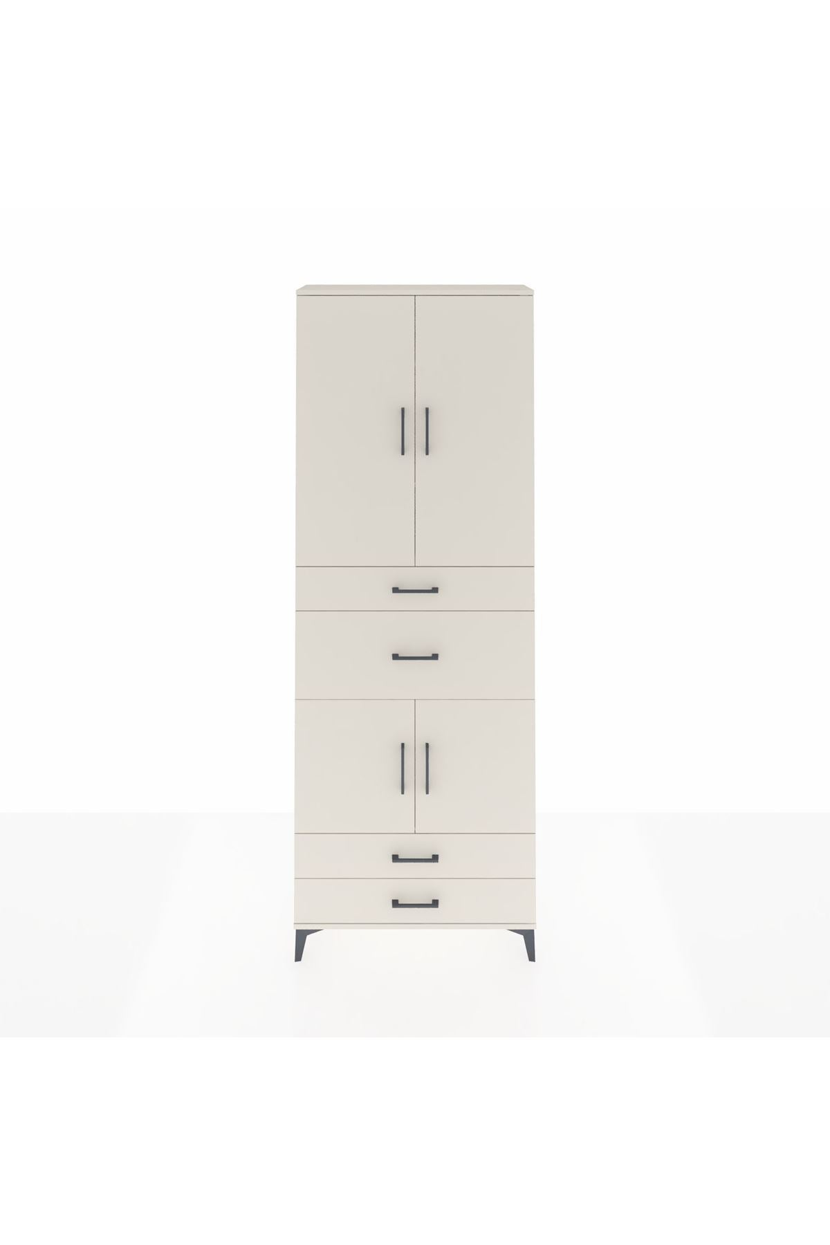 Arges Dolap 4 Raflı 4 Çekmeceli 4 Kapaklı 88x30x243 - S33M093V1A