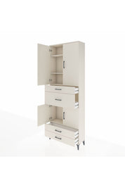 Arges Dolap 4 Raflı 4 Çekmeceli 4 Kapaklı 88x30x243 - S33M093V1A
