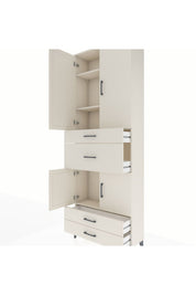 Arges Dolap 4 Raflı 4 Çekmeceli 4 Kapaklı 88x30x243 - S33M093V1A
