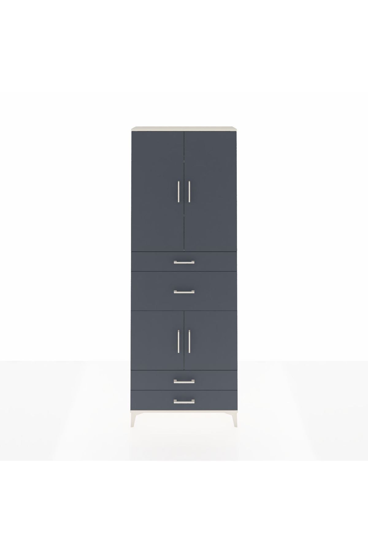 Arges Dolap 4 Raflı 4 Çekmeceli 4 Kapaklı 88x30x243 - S33M093V2A