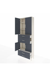 Arges Dolap 4 Raflı 4 Çekmeceli 4 Kapaklı 88x30x243 - S33M093V2A
