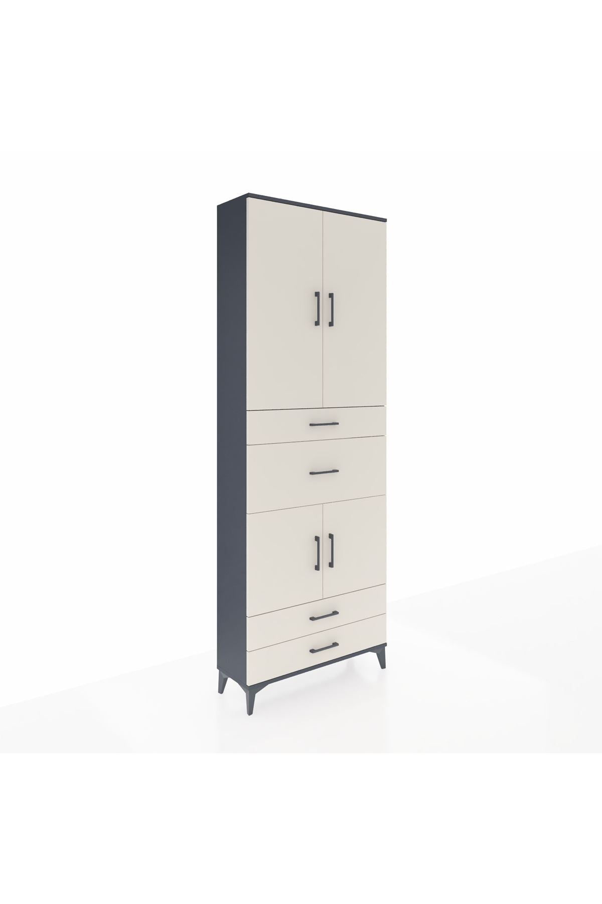Arges Dolap 4 Raflı 4 Çekmeceli 4 Kapaklı 88x30x243 - S33M093V4A