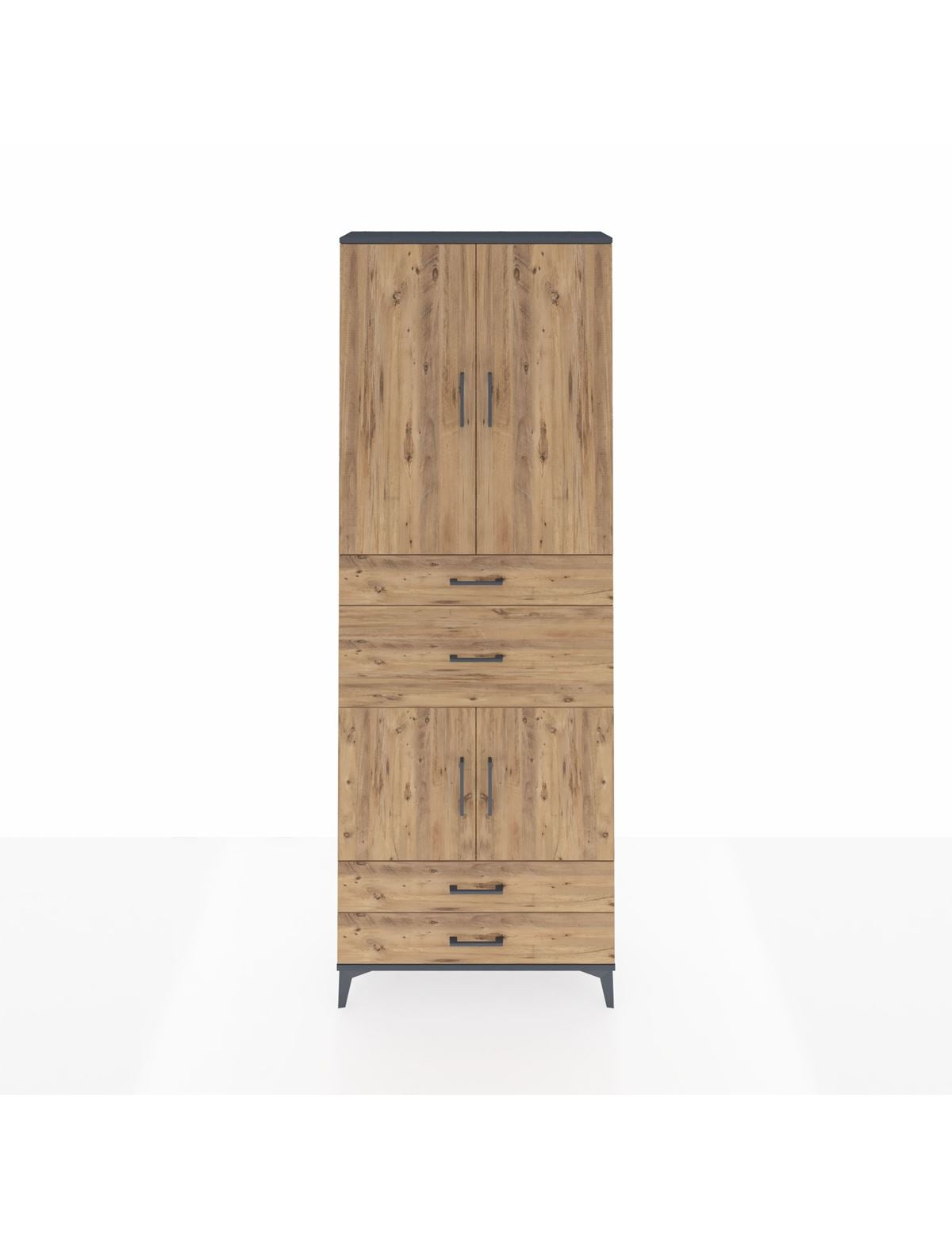 Arges Dolap 4 Raflı 4 Çekmeceli 4 Kapaklı 88x30x243 - S33M093V6A