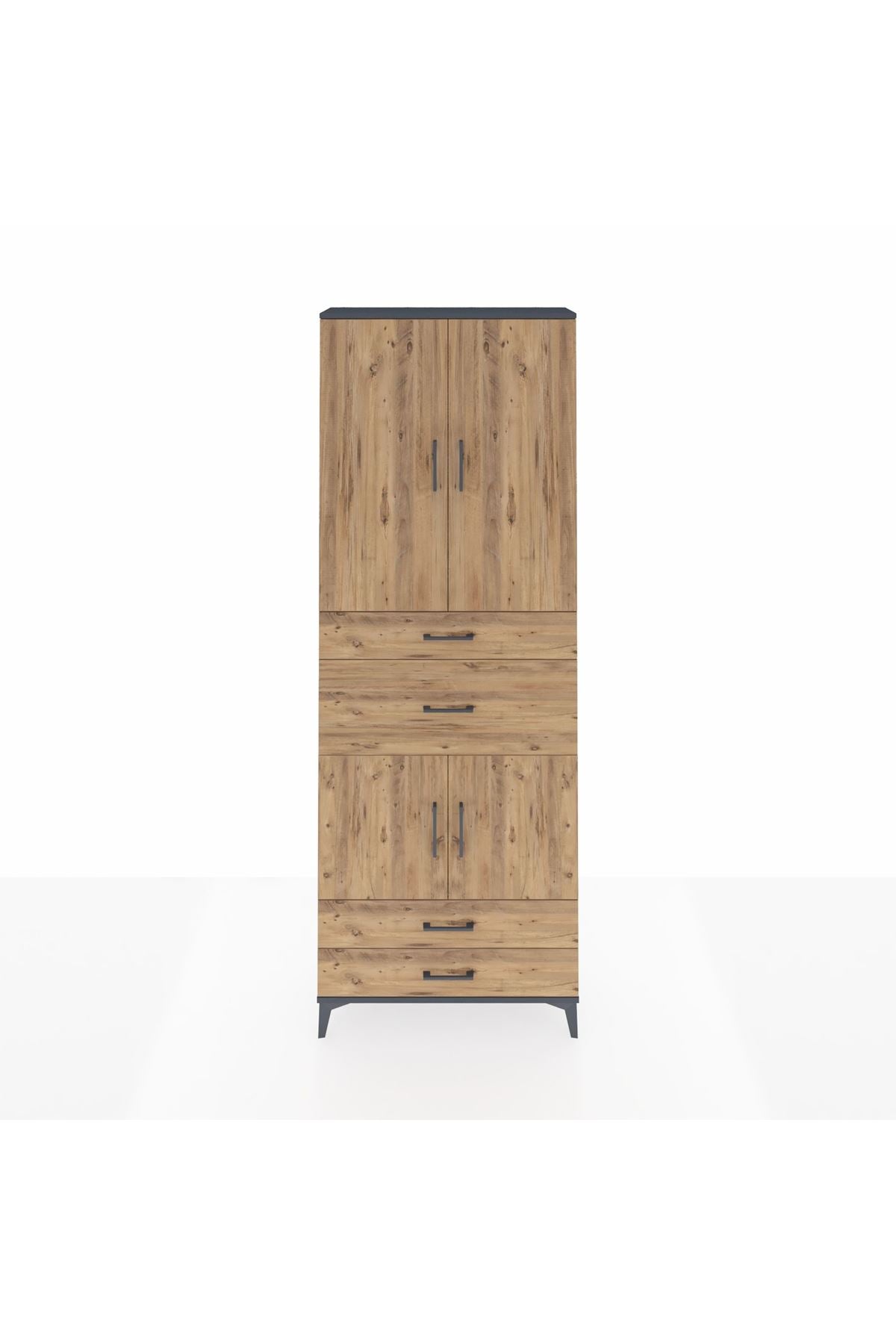 Arges Dolap 4 Raflı 4 Çekmeceli 4 Kapaklı 88x30x243 - S33M093V6A