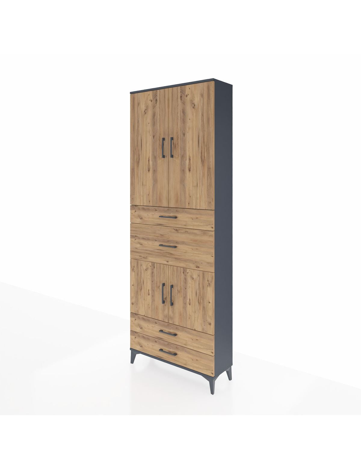 Arges Dolap 4 Raflı 4 Çekmeceli 4 Kapaklı 88x30x243 - S33M093V6A