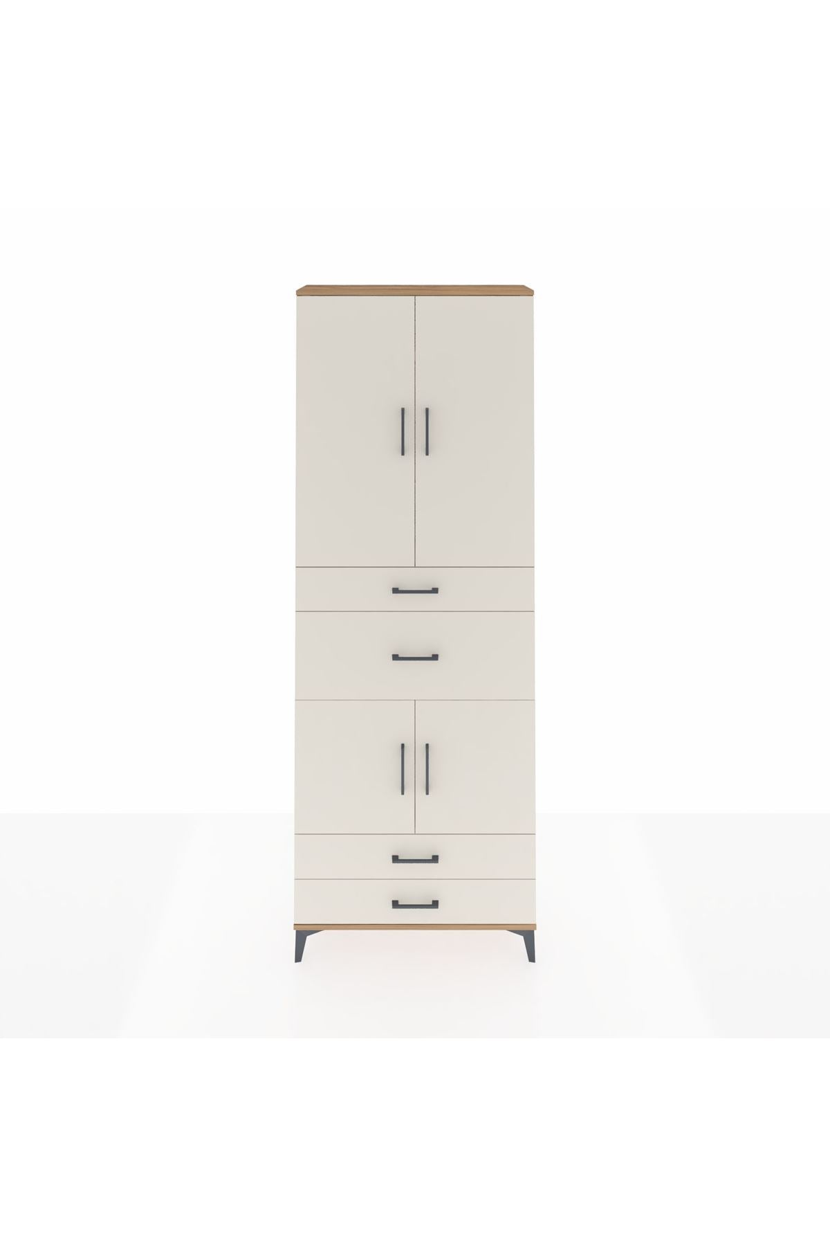 Arges Dolap 4 Raflı 4 Çekmeceli 4 Kapaklı 88x30x243 - S33M093V7A
