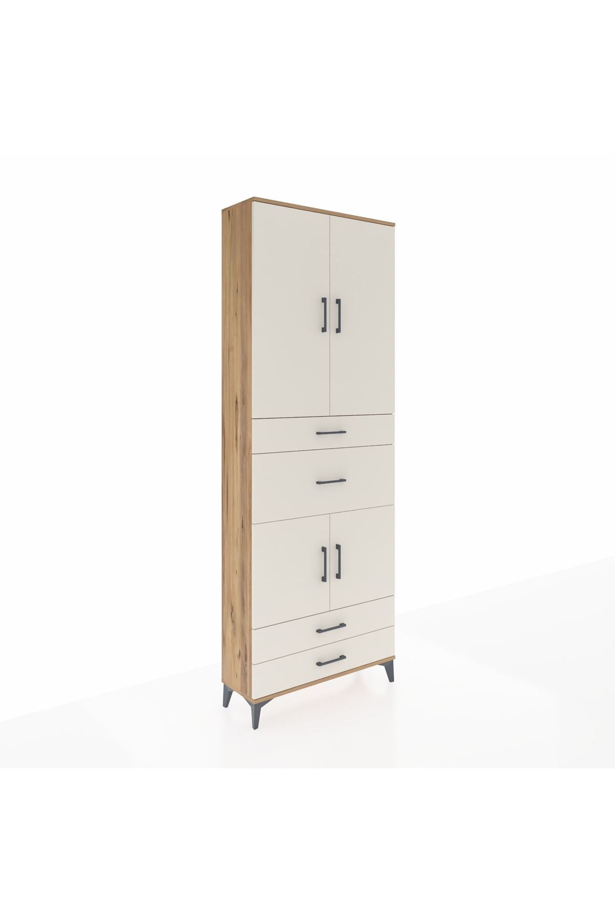 Arges Dolap 4 Raflı 4 Çekmeceli 4 Kapaklı 88x30x243 - S33M093V7A