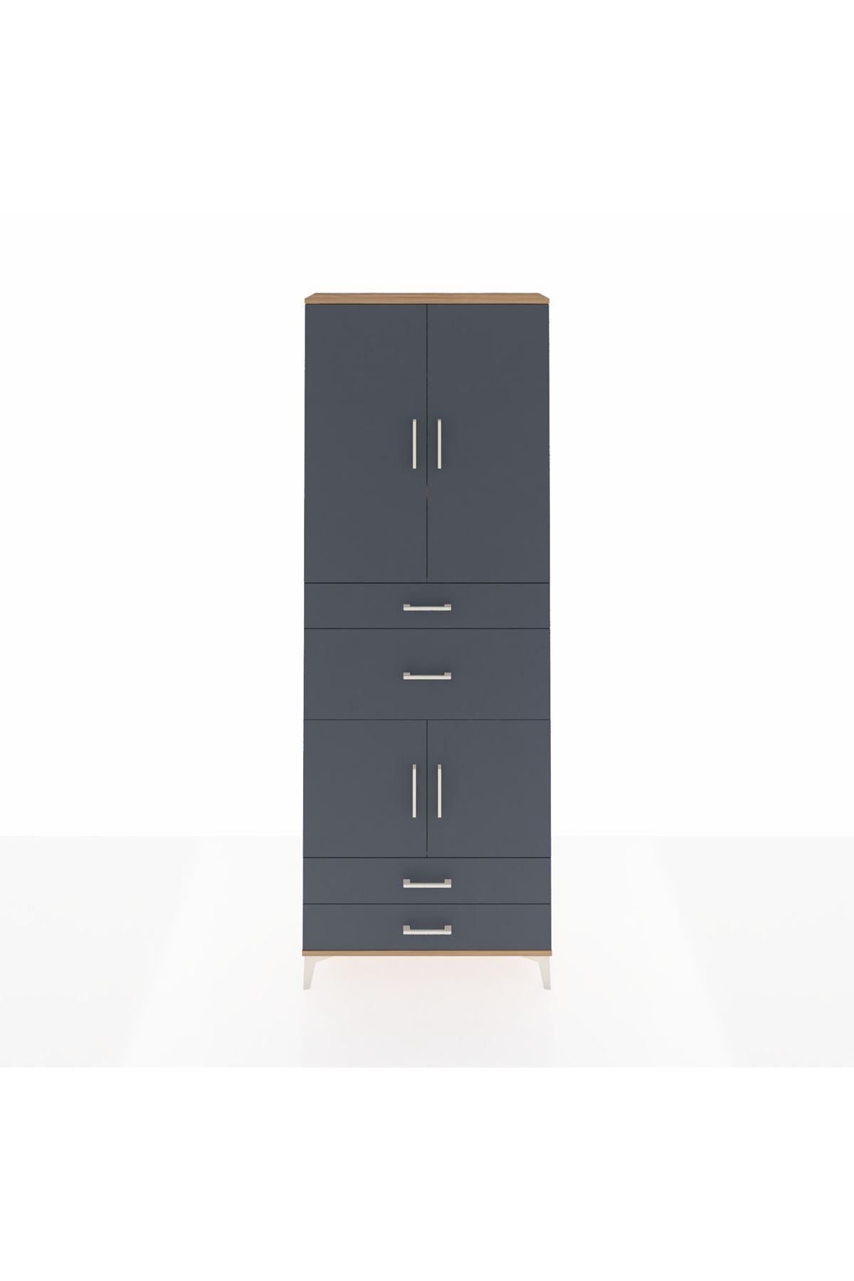 Arges Dolap 4 Raflı 4 Çekmeceli 4 Kapaklı 88x30x243 - S33M093V8A