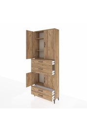 Arges Dolap 4 Raflı 4 Çekmeceli 4 Kapaklı 88x30x243 - S33M093V9A