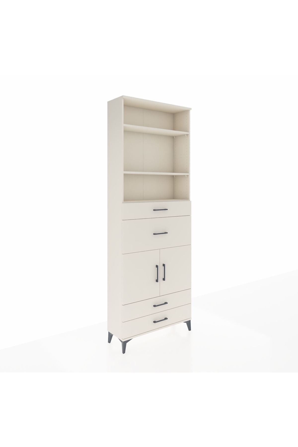 Arges Dolap 4 Raflı 4 Çekmeceli 2 Kapaklı 88x30x243 - S33M094V1A