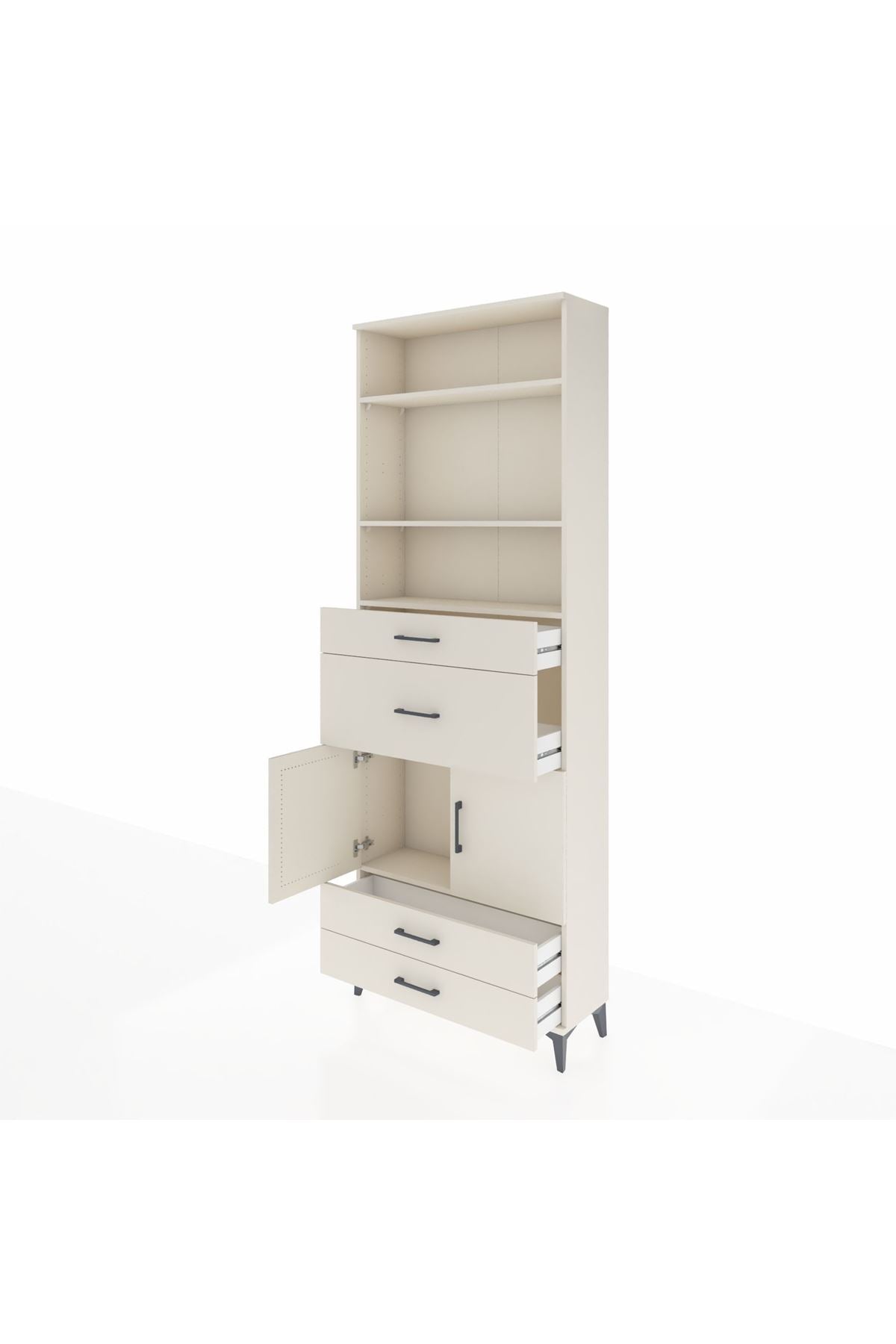 Arges Dolap 4 Raflı 4 Çekmeceli 2 Kapaklı 88x30x243 - S33M094V1A