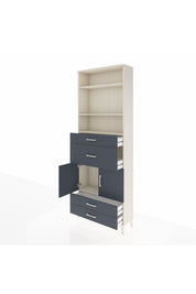 Arges Dolap 4 Raflı 4 Çekmeceli 2 Kapaklı 88x30x243 - S33M094V2A