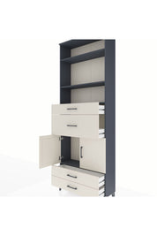Arges Dolap 4 Raflı 4 Çekmeceli 2 Kapaklı 88x30x243 - S33M094V4A