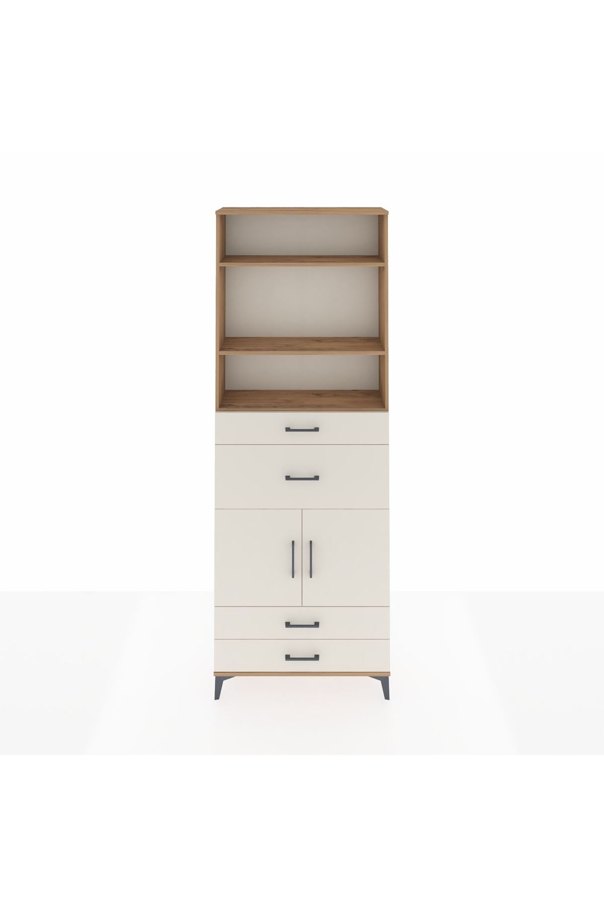 Arges Dolap 4 Raflı 4 Çekmeceli 2 Kapaklı 88x30x243 - S33M094V7A