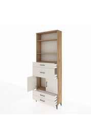 Arges Dolap 4 Raflı 4 Çekmeceli 2 Kapaklı 88x30x243 - S33M094V7A