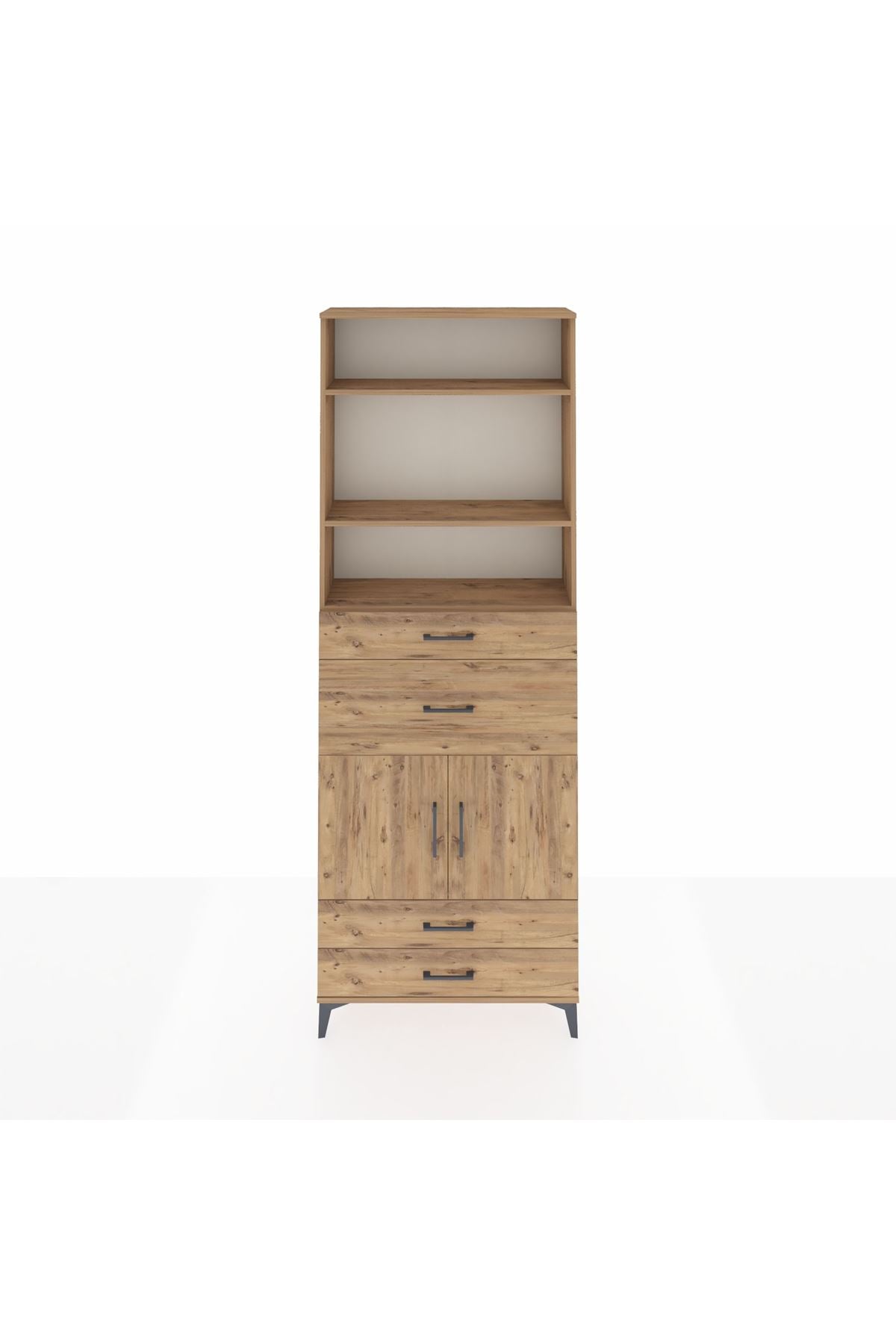 Arges Dolap 4 Raflı 4 Çekmeceli 2 Kapaklı 88x30x243 - S33M094V9A