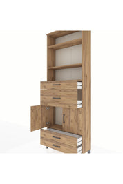 Arges Dolap 4 Raflı 4 Çekmeceli 2 Kapaklı 88x30x243 - S33M094V9A