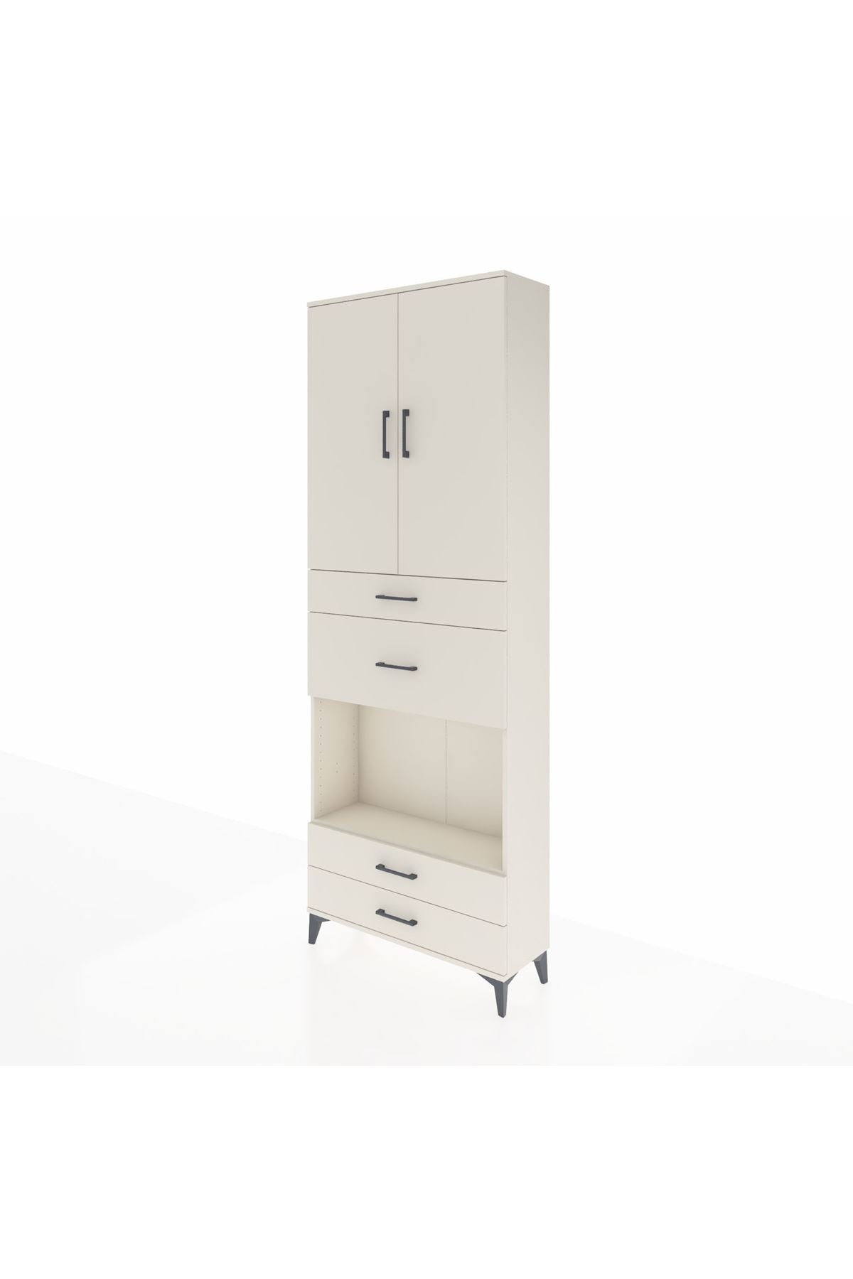 Arges Dolap 4 Raflı 4 Çekmeceli 2 Kapaklı 88x30x243 - S33M095V1A
