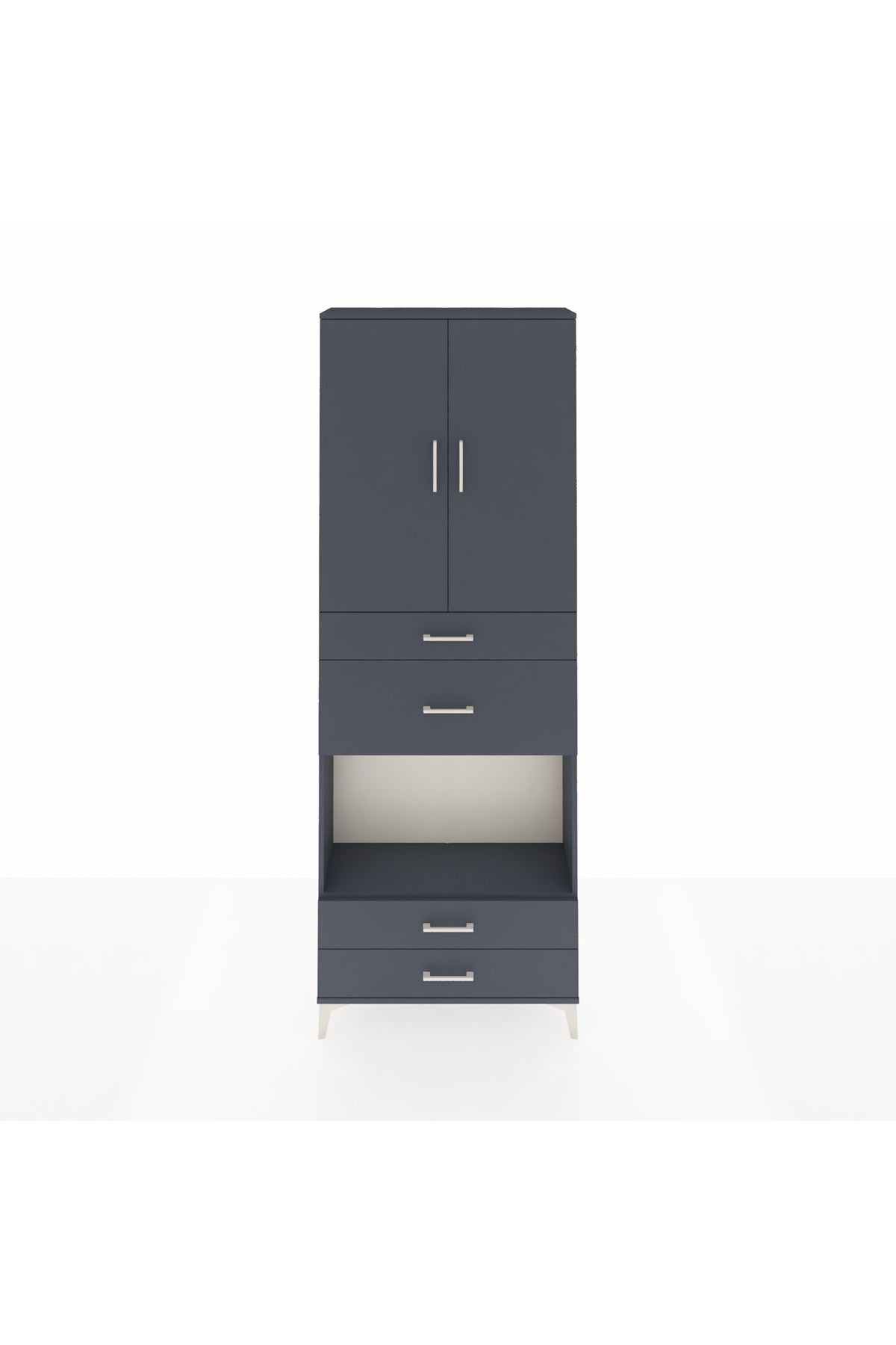 Arges Dolap 4 Raflı 4 Çekmeceli 2 Kapaklı 88x30x243 - S33M095V5A