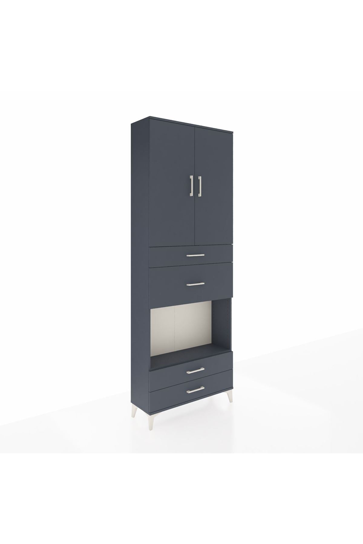 Arges Dolap 4 Raflı 4 Çekmeceli 2 Kapaklı 88x30x243 - S33M095V5A
