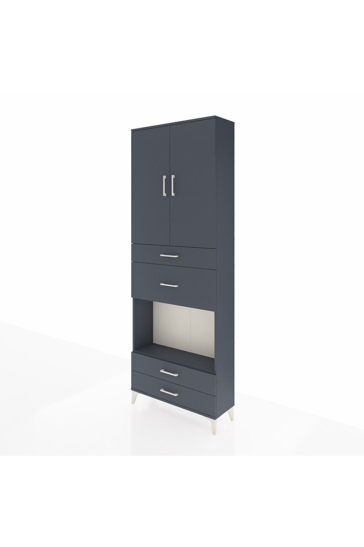Arges Dolap 4 Raflı 4 Çekmeceli 2 Kapaklı 88x30x243 - S33M095V5A