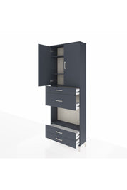 Arges Dolap 4 Raflı 4 Çekmeceli 2 Kapaklı 88x30x243 - S33M095V5A