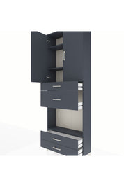 Arges Dolap 4 Raflı 4 Çekmeceli 2 Kapaklı 88x30x243 - S33M095V5A
