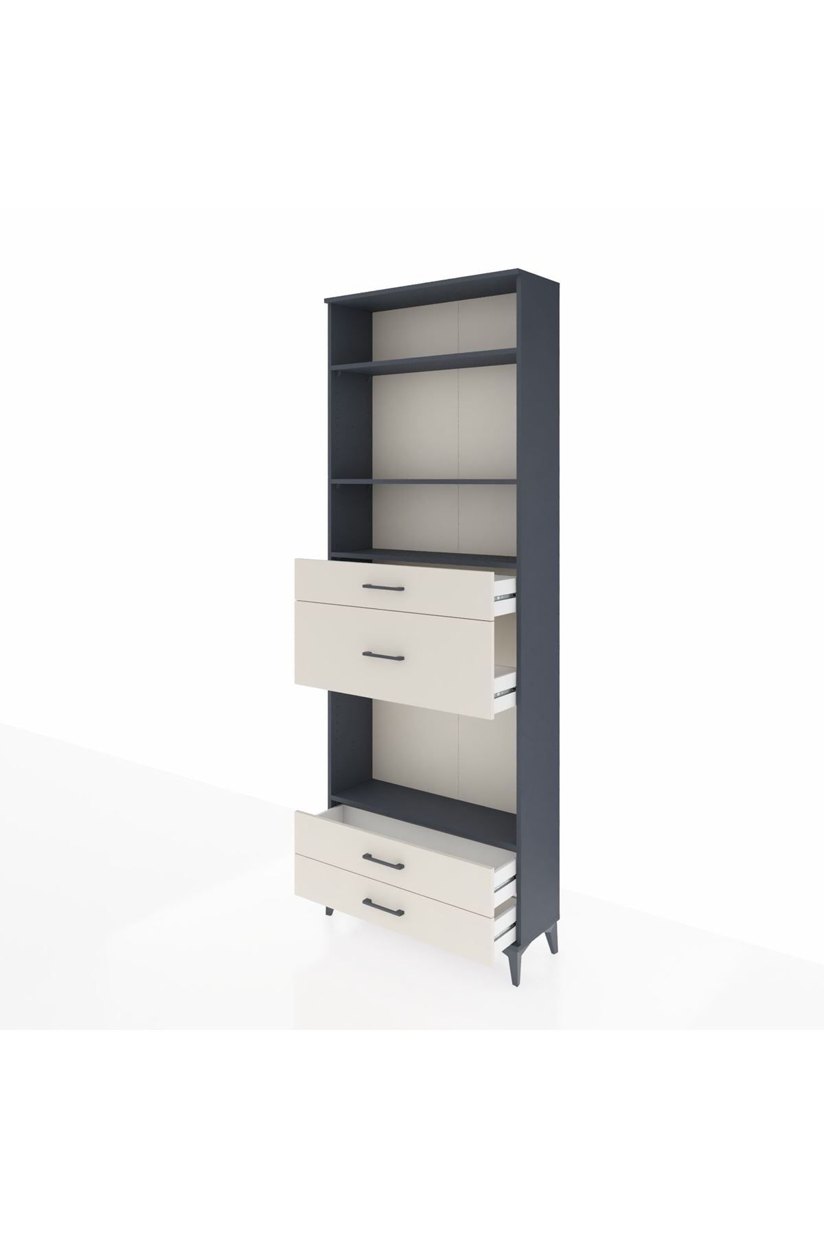 Arges Dolap 4 Raflı 4 Çekmeceli 88x30x243 - S33M096V4A