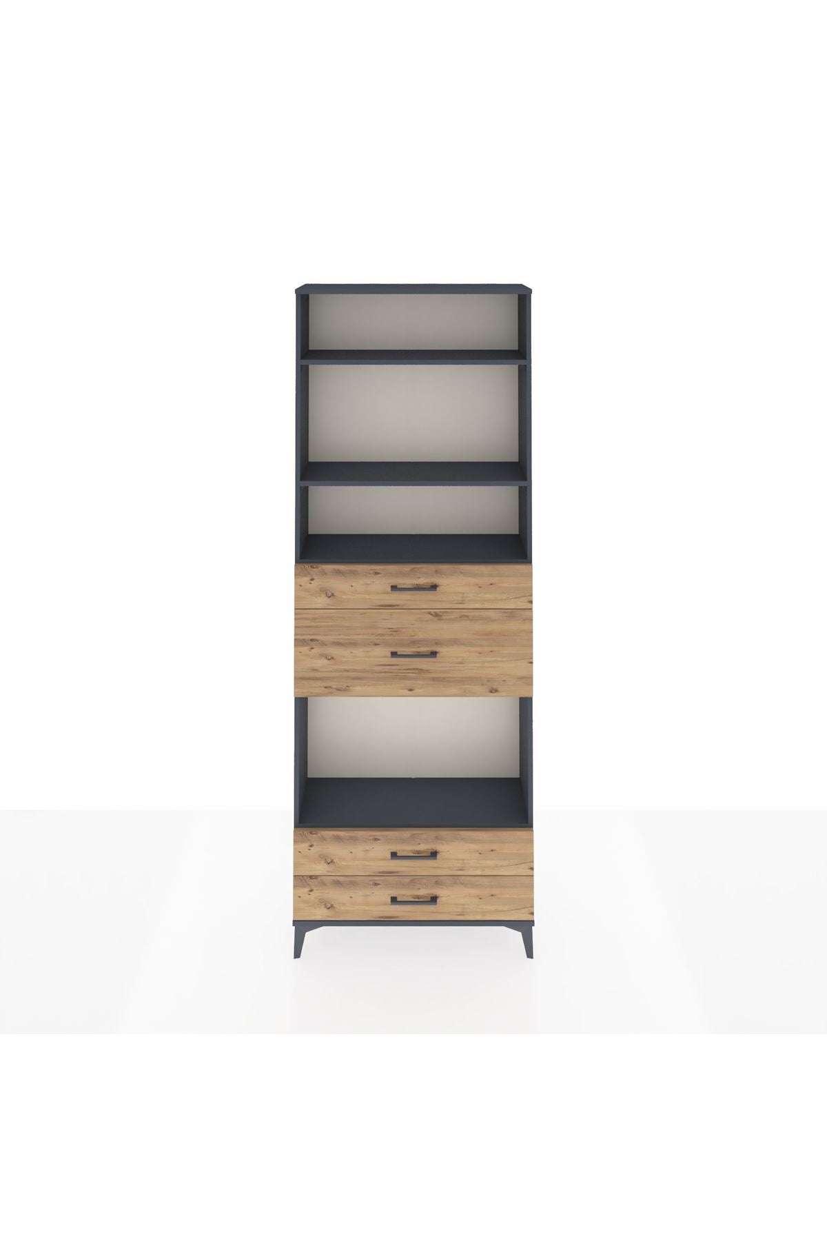 Arges Dolap 4 Raflı 4 Çekmeceli 88x30x243 - S33M096V6A