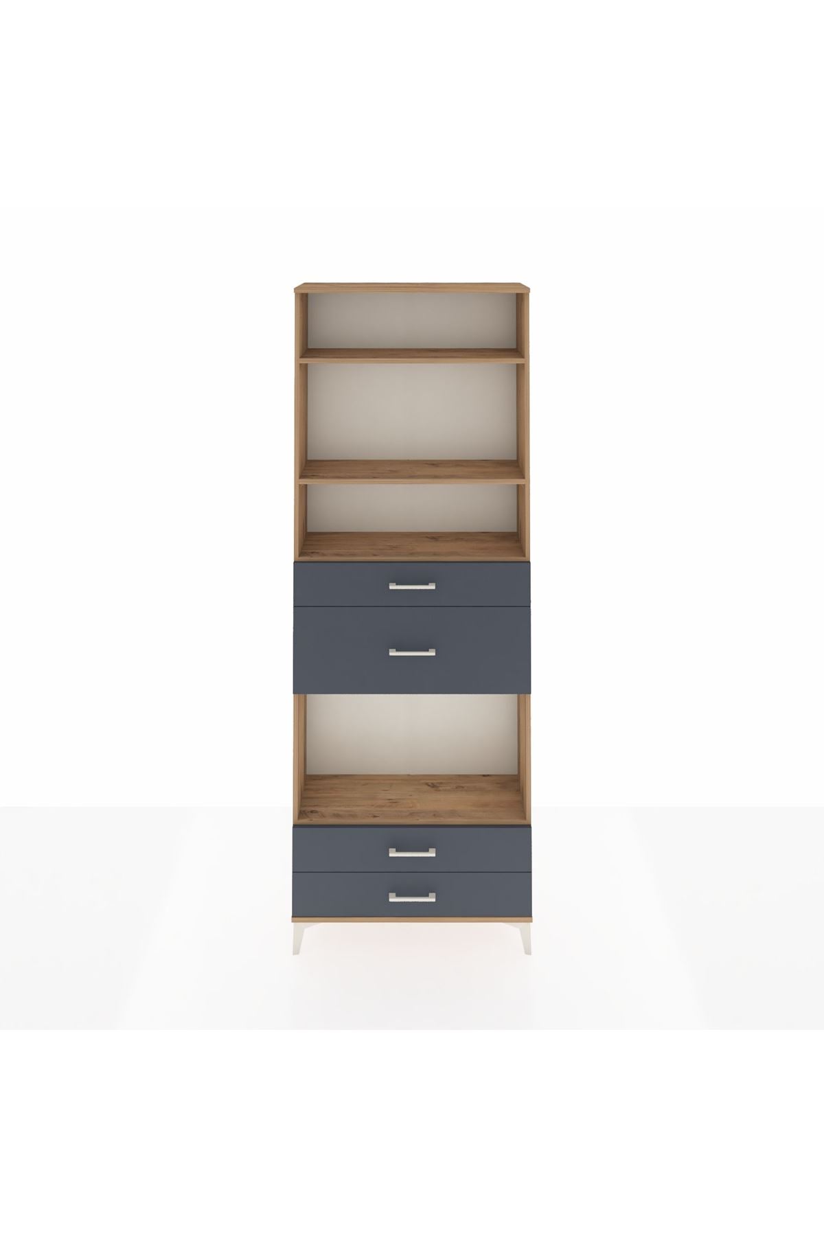 Arges Dolap 4 Raflı 4 Çekmeceli 88x30x243 - S33M096V8A